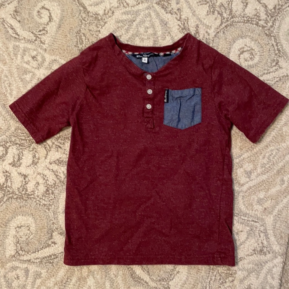 Boys Ben Sherman Maroon T-shirt